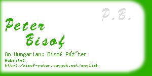 peter bisof business card